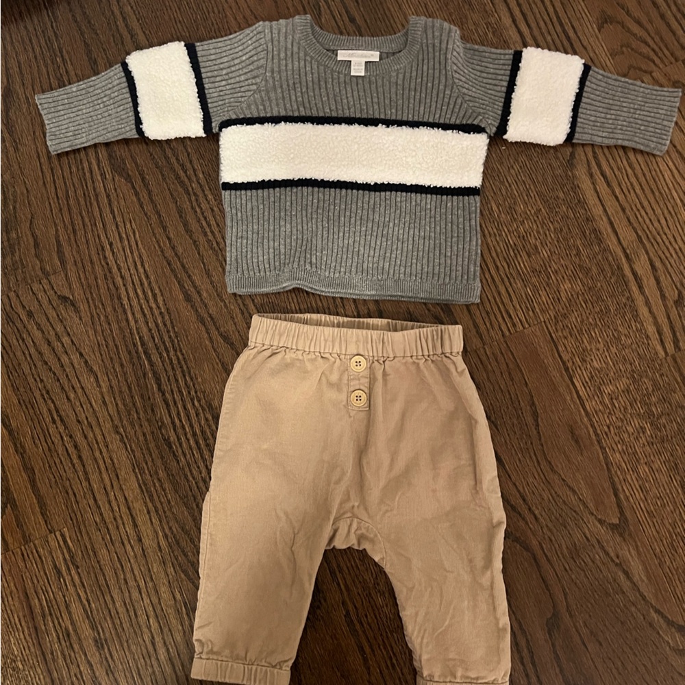 Miniclasix Boys' Sweater & Corduroy Pants Set - Baby